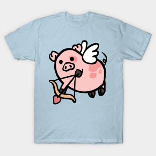 Cute Cartoon Cupid Piggy T-Shirt